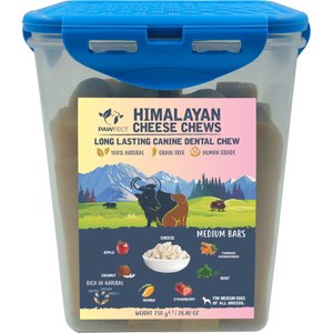 Pawfect Himalayan Cheese Bars Mixed Fruit Dog Chews, Medium, 10 count