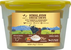 Pawfect Himalayan Cheese Bars Turmeric Dog Chews, Small, 10 count