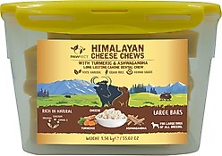 Pawfect Himalayan Cheese Bars Turmeric Dog Chews, Large, 10 count