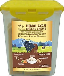Pawfect Himalayan Cheese Bars Turmeric Dog Chews, Medium, 10 count