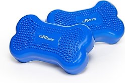 FitPAWS K9FITbone Dog Training Mini Regular Balancing Bone, Blue, 2 count