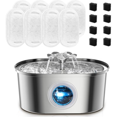 PATPET PATPET Replacement Filter for Stainless Steel Cat Water Fountain, 8 count