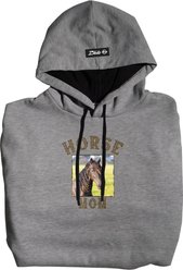 ISlide Horse Mom Personalized Hoodie, Grey, Medium