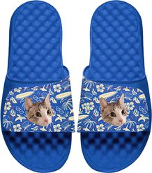 ISlide Mantra Cat Surfboard Personalized Slides, Royal Blue, W14 / M13