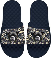 ISlide Mantra Dog Surfboard Personalized Slides, Navy Blue, W13 / M12