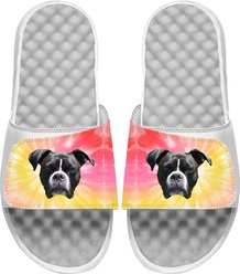ISlide Mantra Dog Tie-Dye Personalized Slides, Great White, W12 / M11