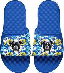 ISlide Mantra Dog Hawaiian Personalized Slides, Royal Blue, W14 / M13