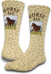ISlide Lifestyle Horse Dad Personalized Socks, Medium