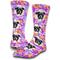 Show in main carousel: ISlide Lifestyle Dog Hawaiian Personalized Socks, Pink, Medium slide 1 of 1