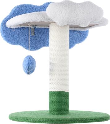 Show full view: THE LICKER STORE Sami Modern 21.5-in Jute Cloud Cat Tree, White/Blue/Green slide 9 of 10