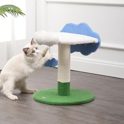 Show full view: THE LICKER STORE Sami Modern 21.5-in Jute Cloud Cat Tree, White/Blue/Green slide 7 of 10