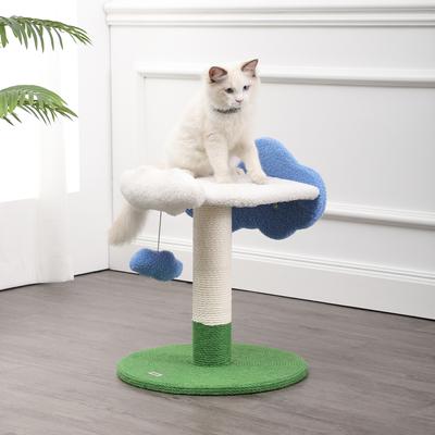 Show full view: THE LICKER STORE Sami Modern 21.5-in Jute Cloud Cat Tree, White/Blue/Green slide 2 of 10