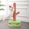 Show in main carousel: THE LICKER STORE Rosa Modern 36-in Jute Cactus with Flower Scratching Post, Pink/Green slide 9 of 10