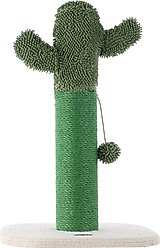 THE LICKER STORE Pecos Modern 21-in Jute Cactus Cat Scratching Post with Fuzzy Toy, Green/White slide 2 of 9