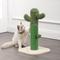 Show in main carousel: THE LICKER STORE Pecos Modern 21-in Jute Cactus Cat Scratching Post with Fuzzy Toy, Green/White slide 6 of 9