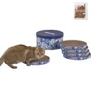 THE LICKER STORE Kate Modern 12-in Patterned Cardboard Reversible Cat Scratcher Pad in Box with Catnip, 5 count, Blue/White