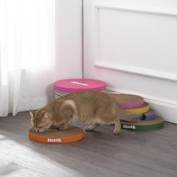 THE LICKER STORE Kate Modern 12-in Patterned Cardboard Reversible Cat Scratcher Pad in Box with Catnip, 5 count, Multicolor slide 2 of 7