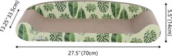 THE LICKER STORE Montego Coastal Patterned 27.5-in Cardboard Lounge Bed Cat Scratcher with Catnip, Mint/Green slide 2 of 9