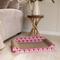 Show in main carousel: THE LICKER STORE Montego Coastal Patterned 27.5-in Cardboard Lounge Bed Cat Scratcher with Catnip, Pink/Red slide 6 of 11