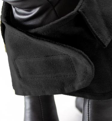 Show full view: ADC Houndstone & Co. Waxed Canvas Fleece Lined Solid Waterproof Dog Jacket, Black, Small slide 3 of 9