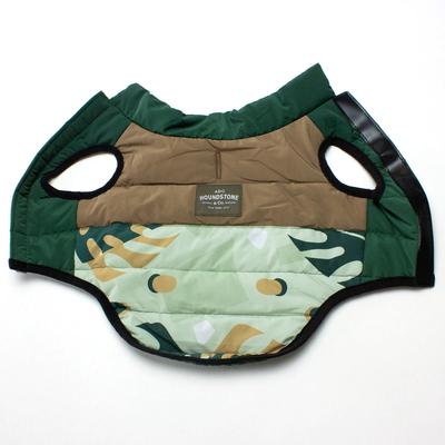 Show full view: ADC Houndstone & Co. 2-in-1 Reversible Tropical Camo & Soft Velcro Closure Camouflage Insulated Dog Puffer Vest, Green, X-Small slide 4 of 10