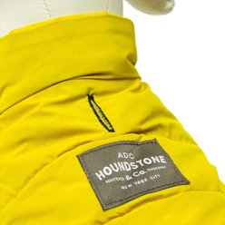 ADC Houndstone & Co. 2-in-1 Reversible Sunny Side Up & Soft Velcro Closure Geometric Insulated Dog Puffer Vest, Yellow, Small slide 2 of 9