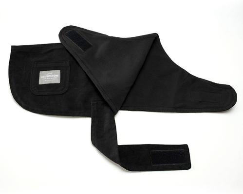 Show full view: ADC Houndstone & Co. Waxed Canvas Fleece Lined Solid Waterproof Dog Jacket, Black, Small slide 5 of 9