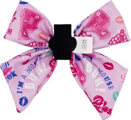 Show full view: Sassy Woof Mean Girls Sailor Dog Bow Collar Accessory, Pink, One Size slide 3 of 5