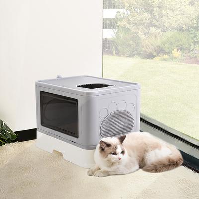 Show full view: Wisfor Enclosed Front Entry & Top Exit Cat Litter Box with Scoop slide 2 of 7