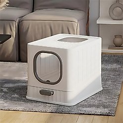 Wisfor Cat Litter Box with Drawer, Lid & Scoop