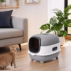 Wisfor Compact Enclosed Cat Litter Box with Scoop