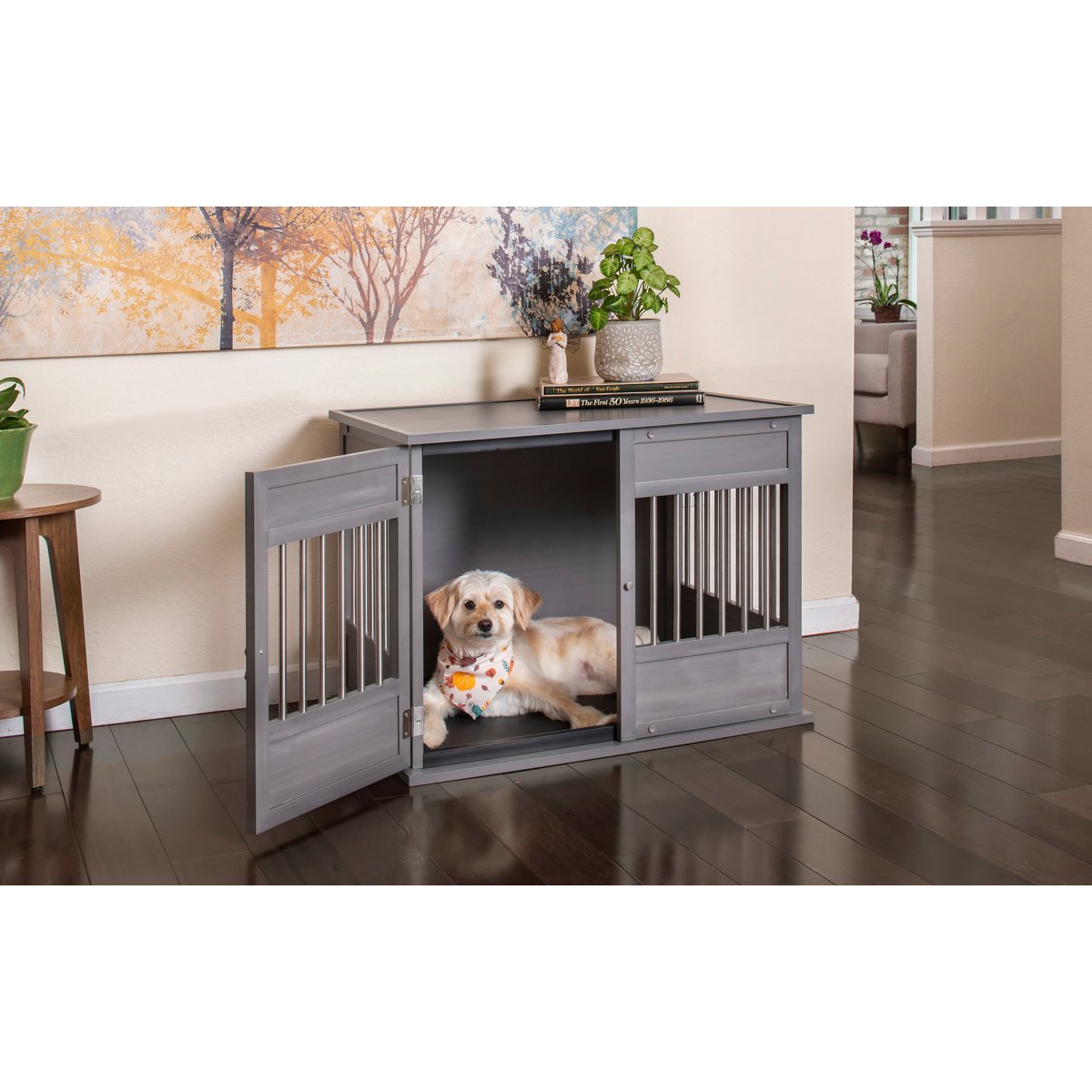New Age Pet ECOFLEX Horizon Dog Crate, Grey, Medium