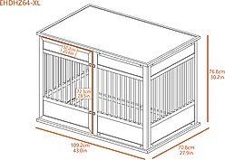 New Age Pet ECOFLEX Horizon Dog Crate, Grey, X-Large slide 2 of 9