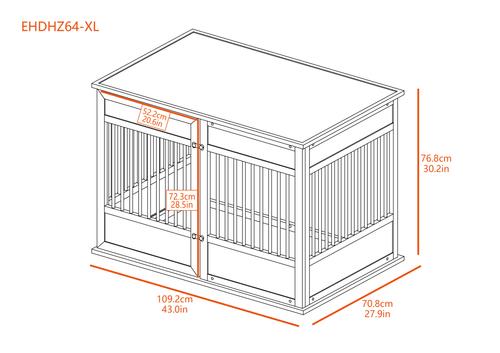 Show full view: New Age Pet ECOFLEX Horizon Dog Crate, Grey, X-Large slide 9 of 12
