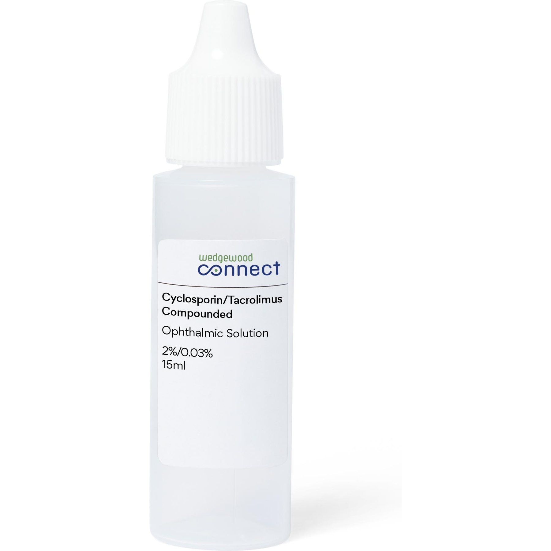 Cyclosporine/Tacrolimus Compounded Corn Oil Ophthalmic Solution, 2/0.03%, 15 mL for Veterinary use