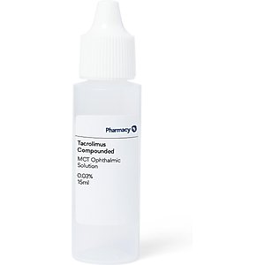 Tacrolimus Compounded MCT Oil Ophthalmic Solution, 0.03%, 15 mL for Veterinary use