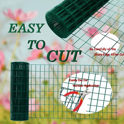 Show full view: Hittite PVC Coated Welded Wire Galvanized 14-Guage 2 x 4-in Mesh Fence, Green, 24-in x 50-ft roll slide 8 of 8