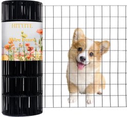 Hittite PVC Coated Welded Wire Galvanized 16-Guage 2 x 3-in Mesh Fence, Black, 48-in x 50-ft roll