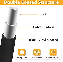 Hittite PVC Coated Welded Wire Galvanized 14-Guage 2 x 4-in Mesh Fence, Black, 48-in x 100-ft roll slide 2 of 8