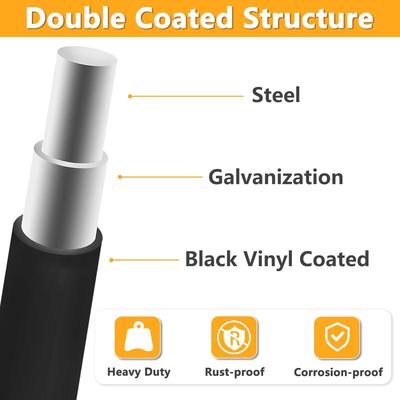 Show full view: Hittite PVC Coated Welded Wire Galvanized 14-Guage 2 x 4-in Mesh Fence, Black, 48-in x 100-ft roll slide 3 of 8