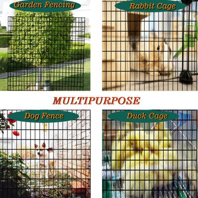 Show full view: Hittite PVC Coated Welded Wire Galvanized 14-Guage 2 x 4-in Mesh Fence, Black, 48-in x 100-ft roll slide 7 of 8