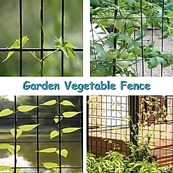 Hittite PVC Coated Welded Wire Galvanized 16-Guage 2 x 3-in Mesh Fence, Black, 48-in x 100-ft roll slide 2 of 8