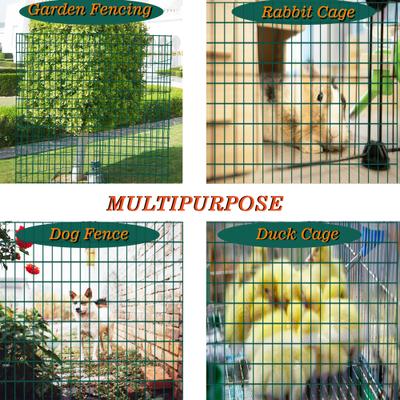 Show full view: Hittite PVC Coated Welded Wire Galvanized 14-Guage 2 x 4-in Mesh Fence, Green, 24-in x 50-ft roll slide 7 of 8