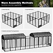 Show in main carousel: Hittite Outdoor Expandable Modular Dog Kennel with Backyard Black Roof Cover, Black, Large: 96 x 48 x 72-in slide 7 of 8