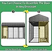 Show in main carousel: Hittite Outdoor Expandable Modular Dog Kennel with Backyard Black Roof Cover, Black, Large: 96 x 48 x 72-in slide 8 of 8