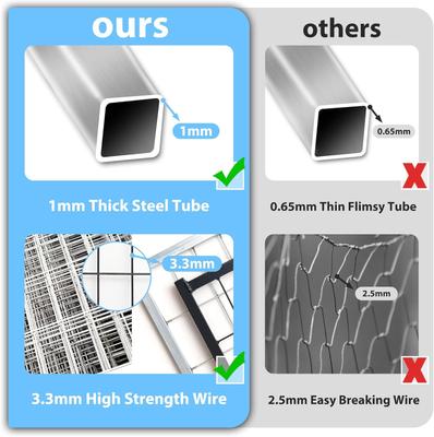 Show full view: Hittite Outdoor Expandable Modular Dog Kennel with Backyard Black Roof Cover, Black, Large: 96 x 48 x 72-in slide 4 of 8