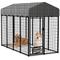 Show in main carousel: Hittite Outdoor Expandable Modular Dog Kennel with Backyard Black Roof Cover, Black, Large: 96 x 48 x 72-in slide 1 of 8