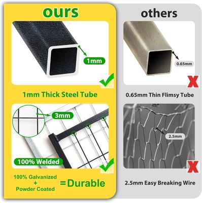 Show full view: Hittite Outdoor Expandable Modular Dog Kennel with Backyard Silver Roof Cover, Black, Large: 96 x 48 x 72-in slide 5 of 9