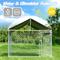 Show in main carousel: Hittite Outdoor Anti-Rust Galvanized Chain link Dog Kennel with Roof, Silver, X-Large: 81 x 81 x 67-in slide 4 of 8
