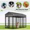Show in main carousel: Hittite Outdoor Expandable Modular Dog Kennel with Backyard Black Roof Cover, Black, Large: 96 x 48 x 72-in slide 6 of 8